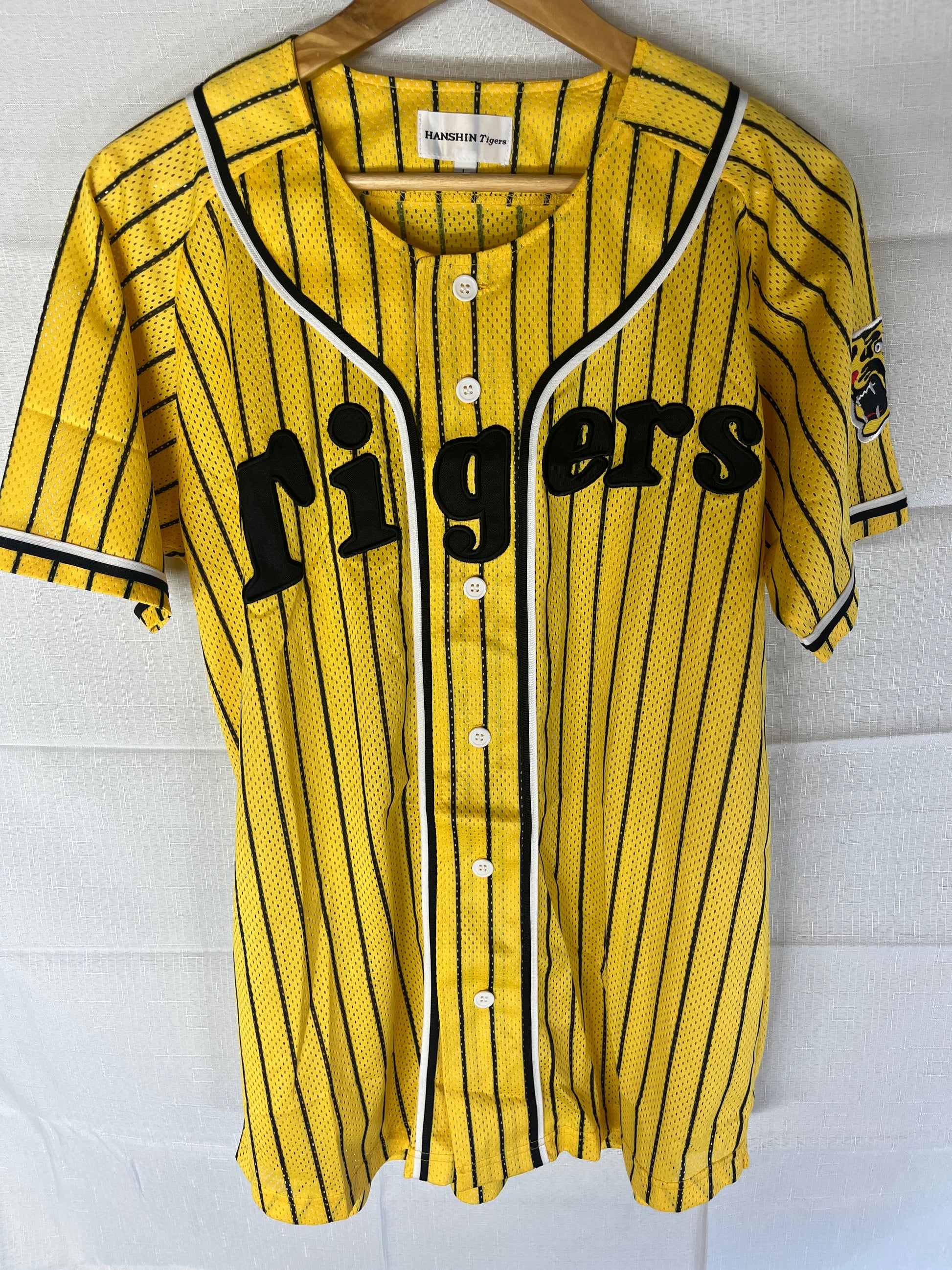 Nippon Baseball Hanshin Tigers Yellow/Black Blank Jersey Large
