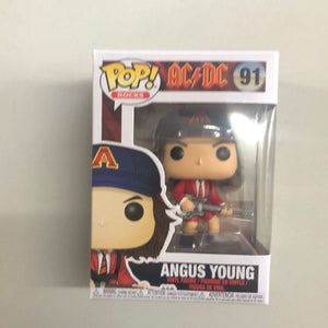 Funko POP #91 Angus Young (Red Jacket) ACDC Rare - Exclusive FRENLY BRICKS - Open 7 Days