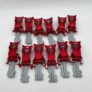 Bundle Power Rangers Legacy Keys 12 Different Red Rangers - Lot #2 - Bandai FRENLY BRICKS - Open 7 Days