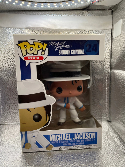 Michael Jackson Smooth Criminal Funko Pop Figure 24 Good Condition + Free Protector FRENLY BRICKS - Open 7 Days