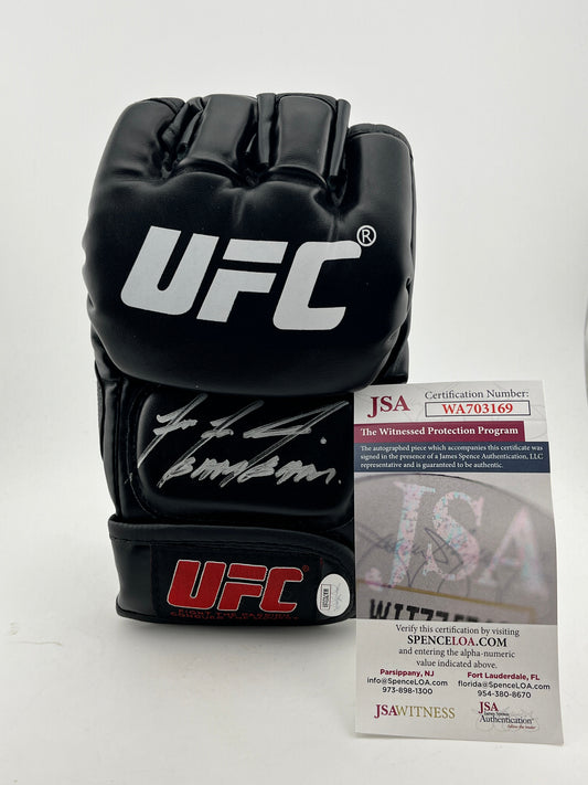 Signed Tai 'Bam Bam' Tuivasa Glove- Certified JSA - Includes Clear Acrylic Case FRENLY BRICKS - Open 7 Days