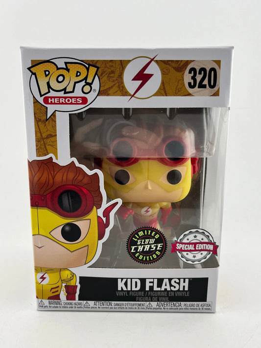 Funko POP! Heroes DC - Kid Flash #320 - Glow Chase - Special Edition FRENLY BRICKS - Open 7 Days