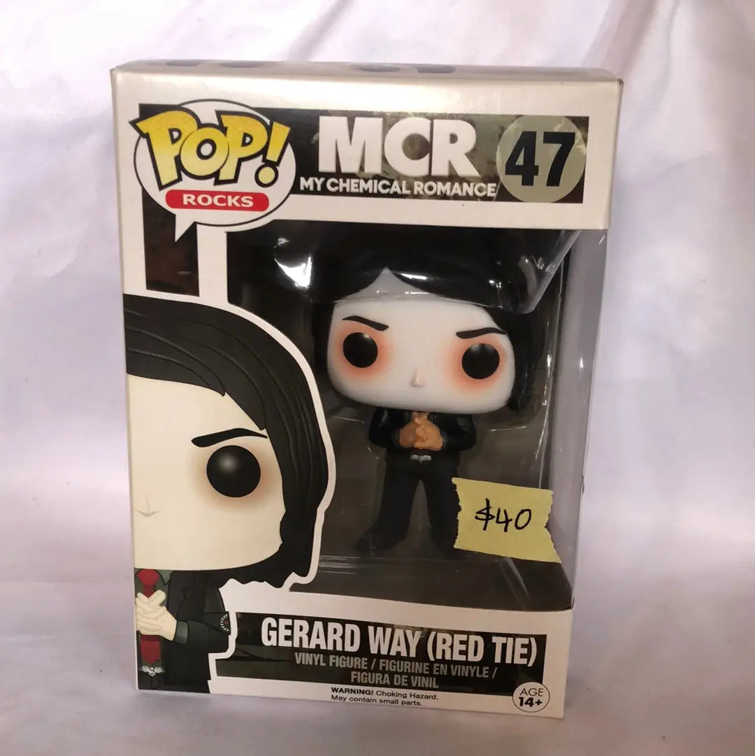 MCR 47 Gerard Way (Red Tie) Rocks - FRENLY BRICKS - Open 7 Days