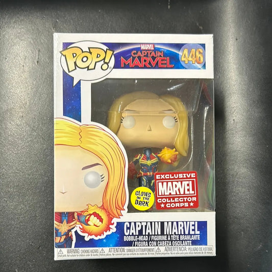 Pop Vinyl Marvel #446 Captain Marvel FRENLY BRICKS - Open 7 Days