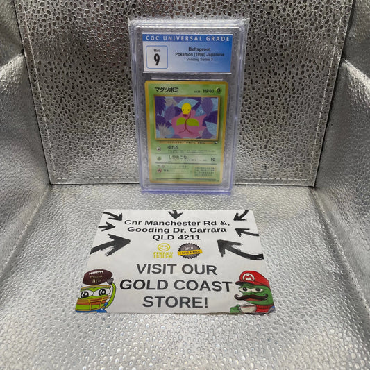 Bellsprout Pokemon 1998 Japanese Vending Series 3 CGC Graded 9 MINt FRENLY BRICKS - Open 7 Days