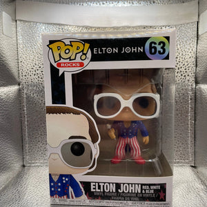 Funko Pop! Rocks Elton John Red, White, Blue #63 Vaulted Vinyl Figure FRENLY BRICKS - Open 7 Days