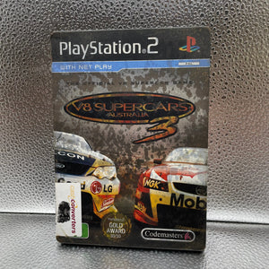 V8 Supercars 3 Steelbook PS2 PlayStation 2 Used Game Tested PAL FRENLY BRICKS - Open 7 Days