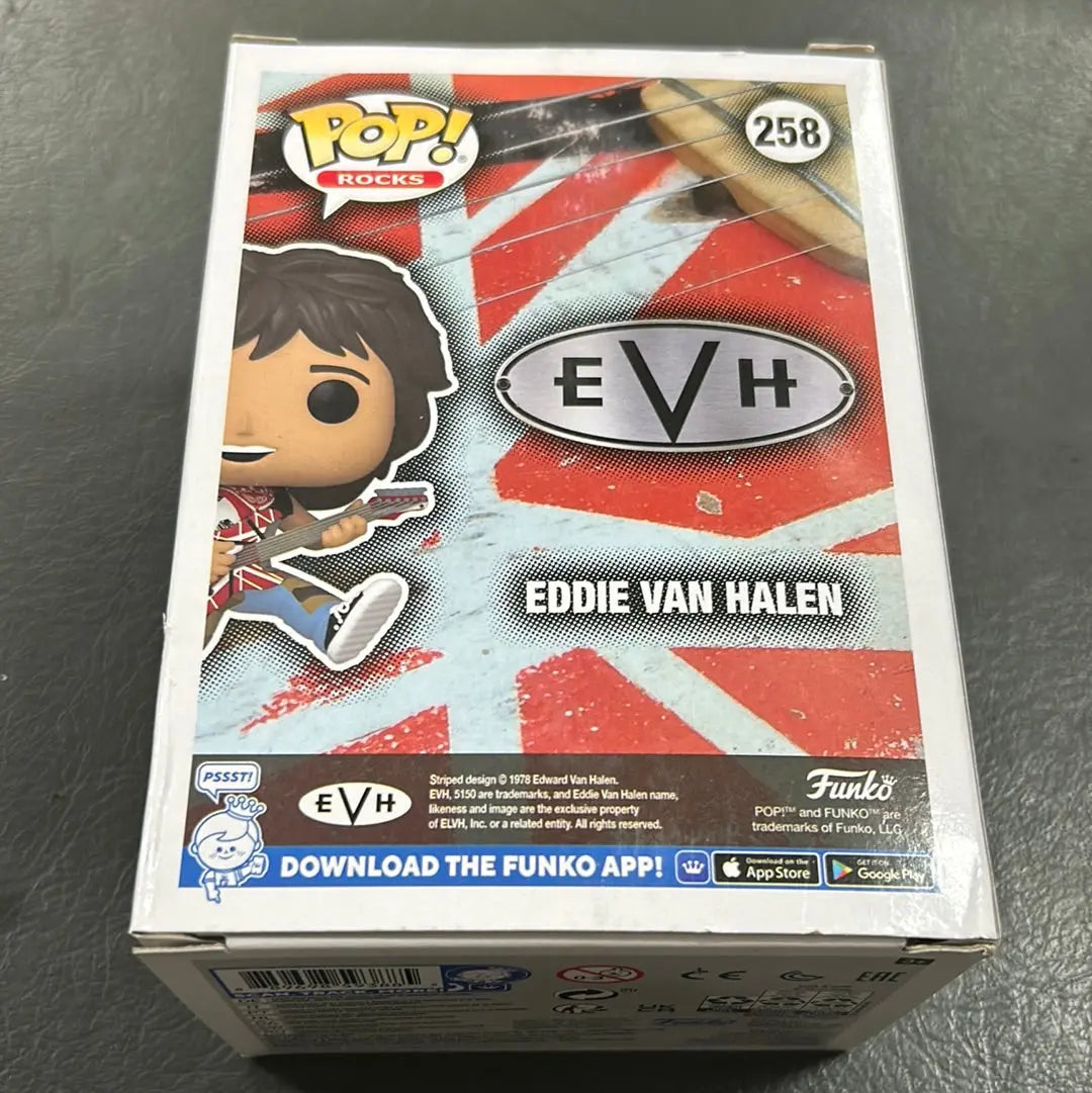 Funko Pop Rocks Eddie Van Halen 258 EVH Jumping Guitar Vinyl Figure w/Protector FRENLY BRICKS - Open 7 Days