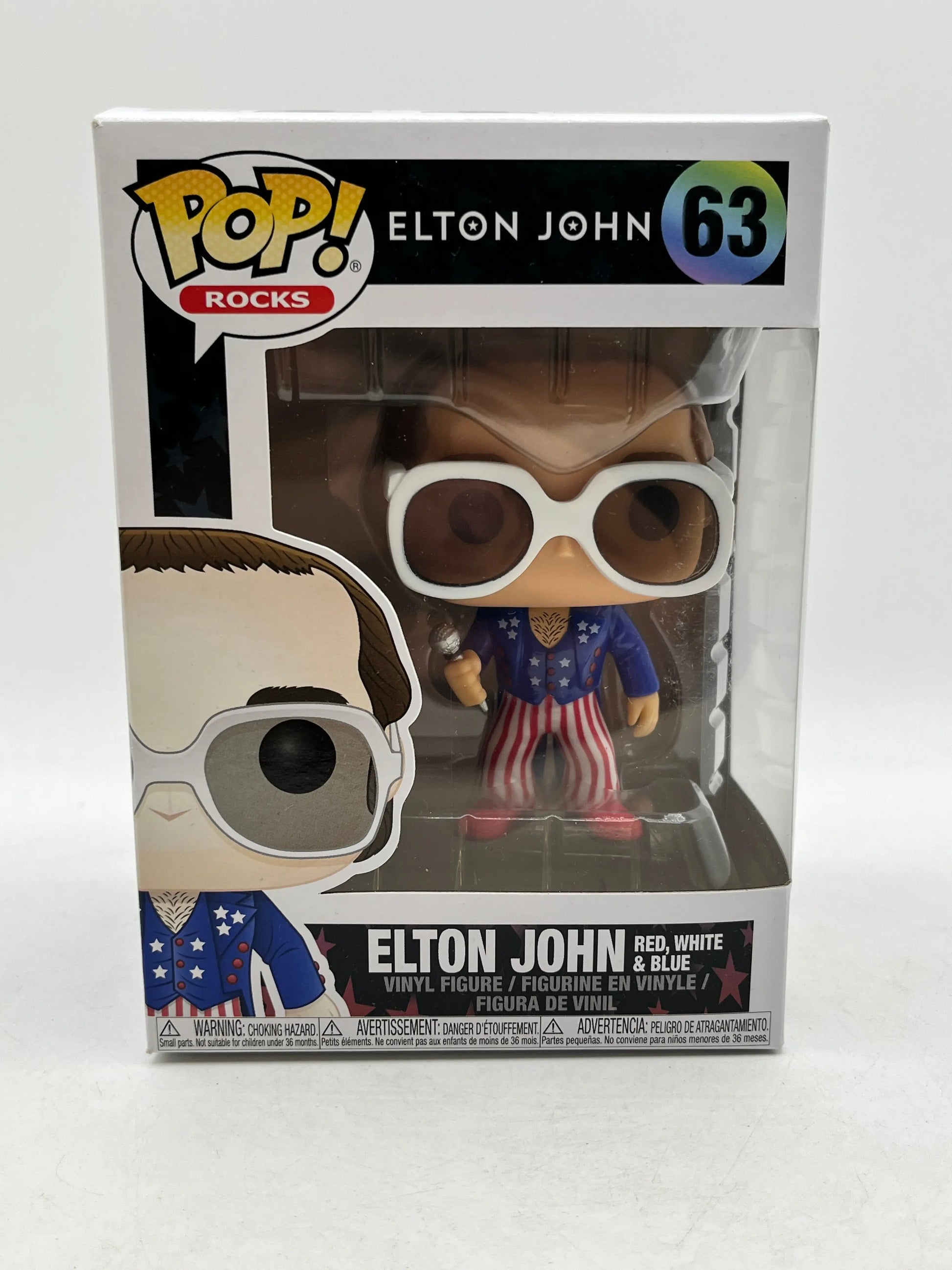 Funko POP! Rocks - Elton John - Elton John Red, White & Blue #63 - Vinyl Collectable FRENLY BRICKS - Open 7 Days
