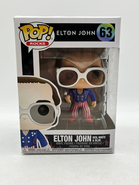 Funko POP! Rocks - Elton John - Elton John Red, White & Blue #63 - Vinyl Collectable FRENLY BRICKS - Open 7 Days