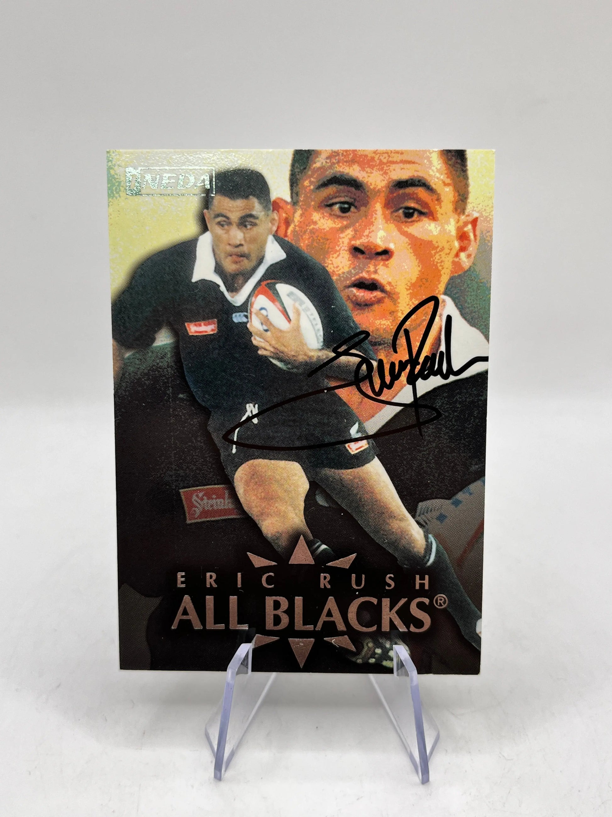Eric Rush Autographed - All Blacks 1997 NZ Rugby Union - 1Neda FRENLY BRICKS - Open 7 Days