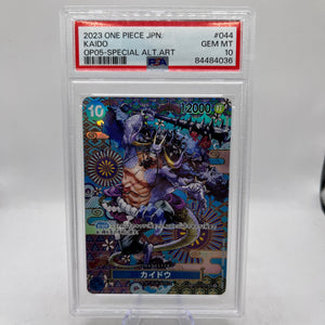 PSA 10 Kaido SP OP05 Special Art OP04-44 One Piece JPN. -  Awakening Of The New Era FRENLY BRICKS - Open 7 Days