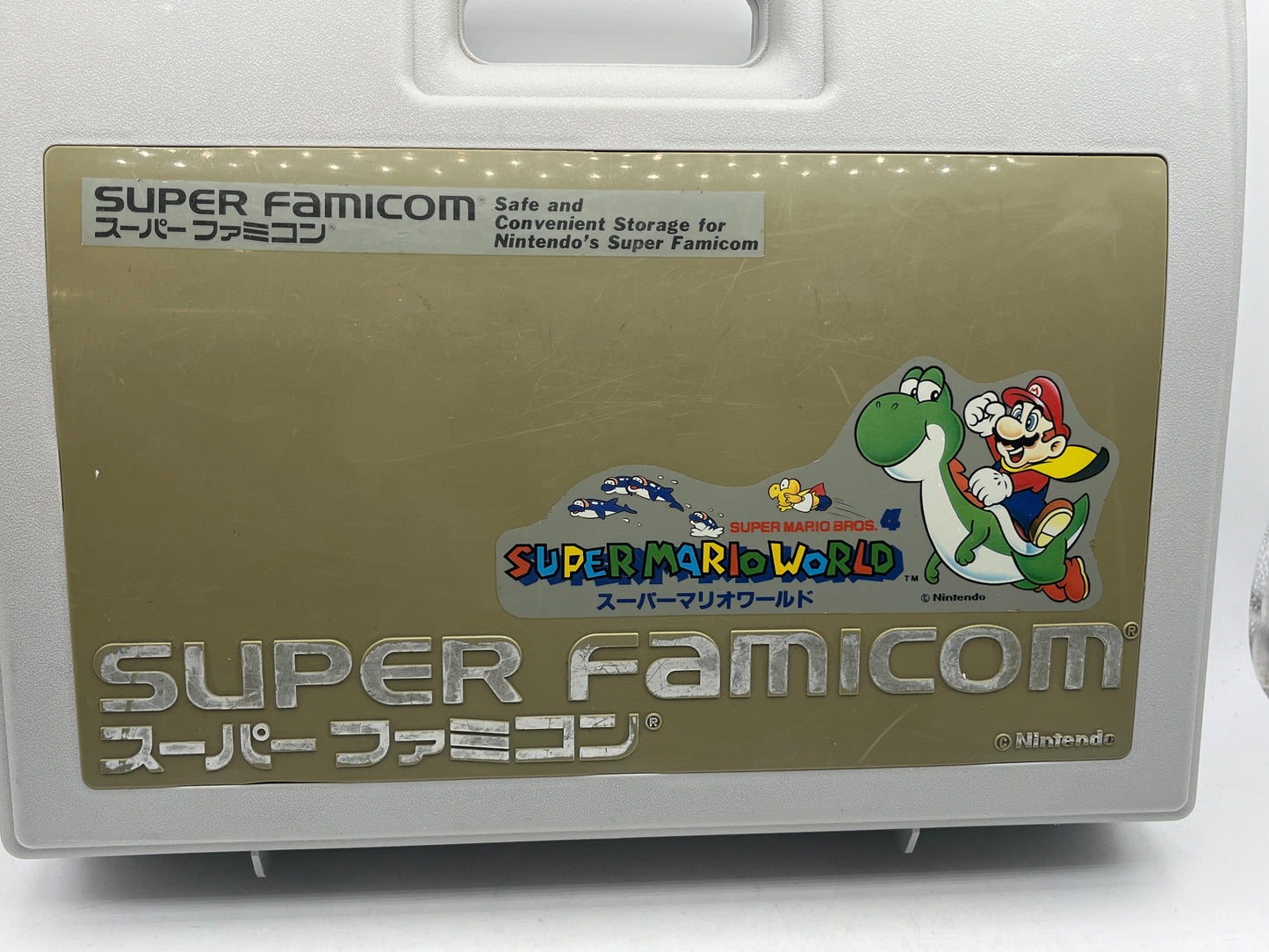 Nintendo Super Famicom Console with Mario World Storage Case &Game Japanese SNES