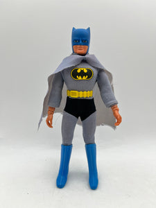 VTG 1972 1974 DC Comic 8.5” Mego Batman Figure Blue Boots Jumpsuit Sticker - No Gloves