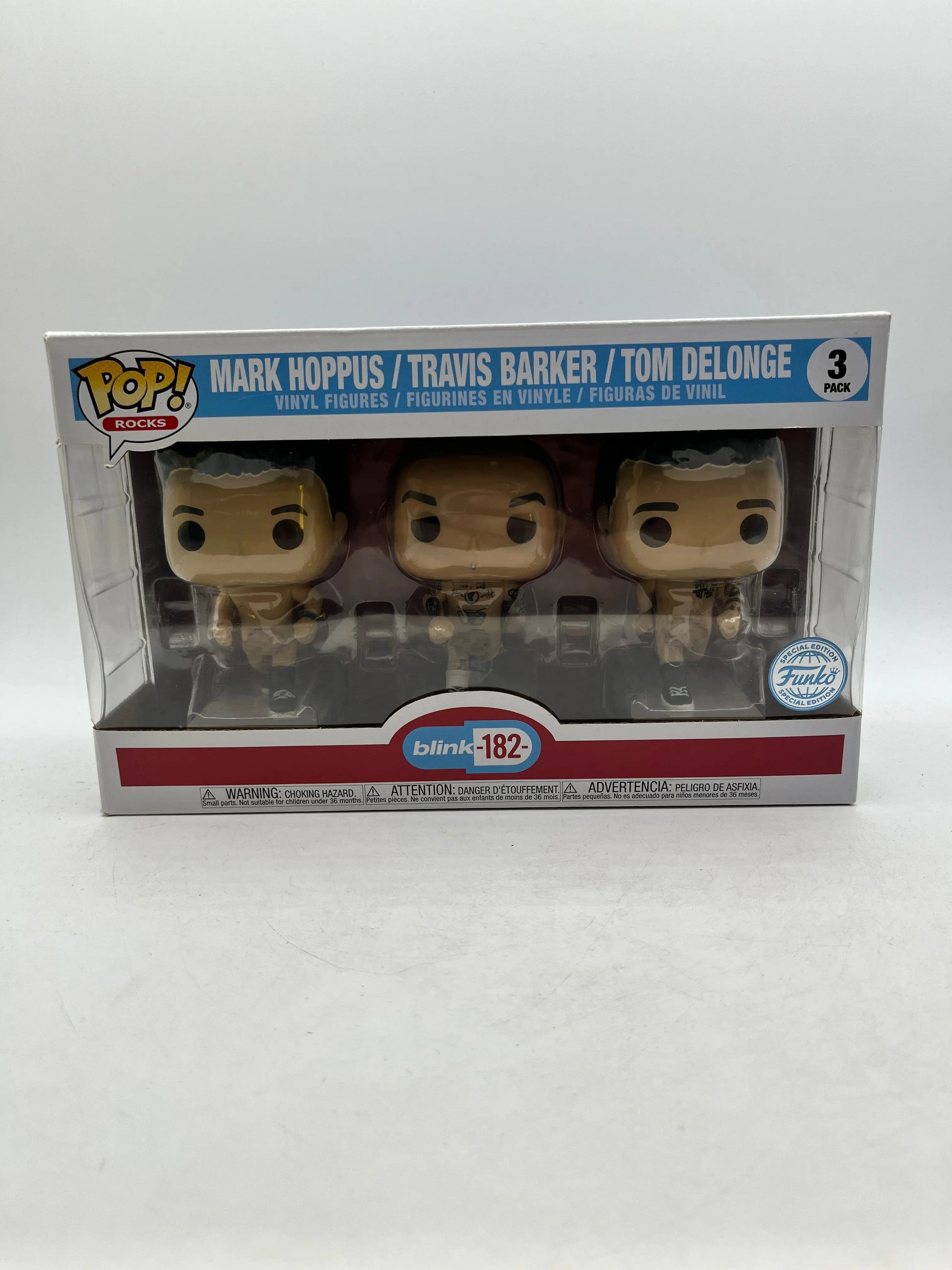 Funko POP! Rocks - Blink 182 - Mark Hoppus/Travis Barker/ Tome Delinge #3 Pack FRENLY BRICKS - Open 7 Days