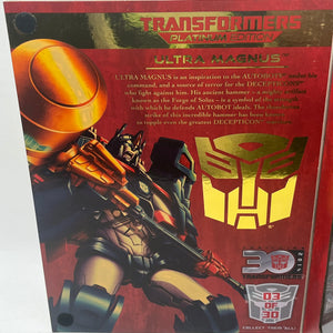 Hasbro Transformers Ultra Magnus Platinum Edition Toys R Us FRENLY BRICKS - Open 7 Days