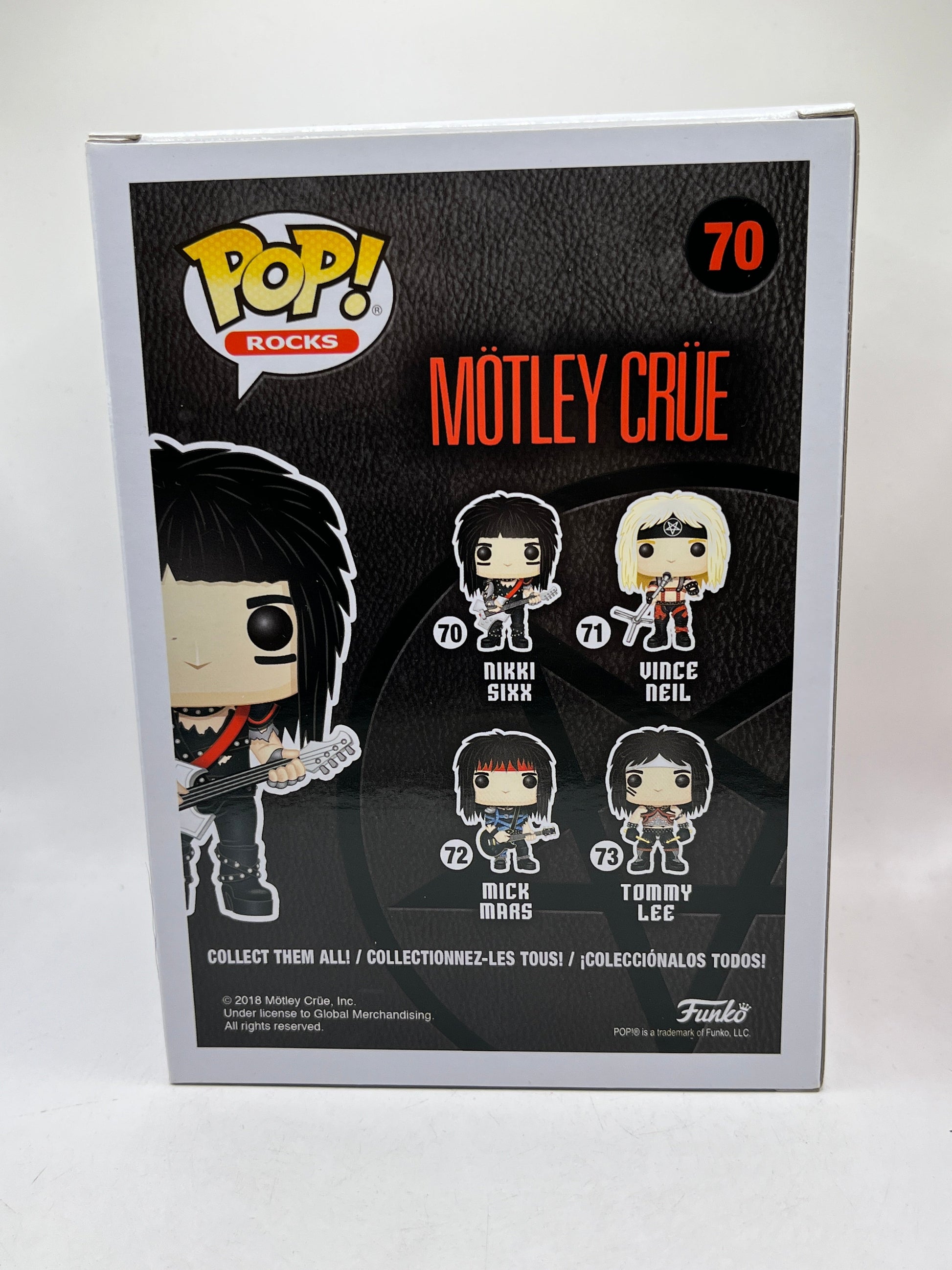 Funko POP! Rocks Motley Crüe - Nikki Sixx #70 - Vinyl Collectable FRENLY BRICKS - Open 7 Days