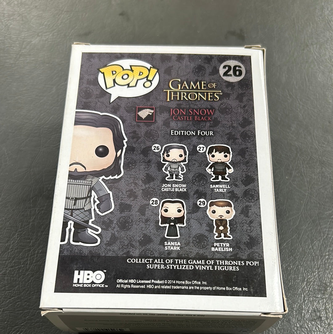 Jon Snow Castle Black #26 Game Of Thrones Funko Pop Vinyl FRENLY BRICKS - Open 7 Days