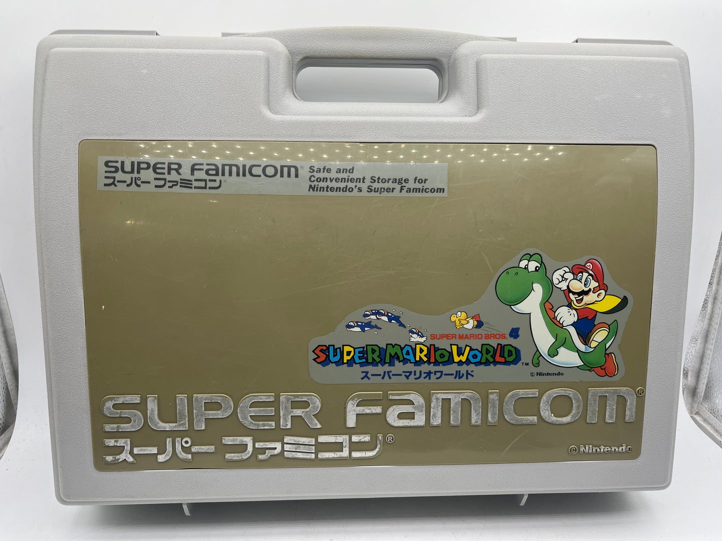 Nintendo Super Famicom Console with Mario World Storage Case &Game Japanese SNES