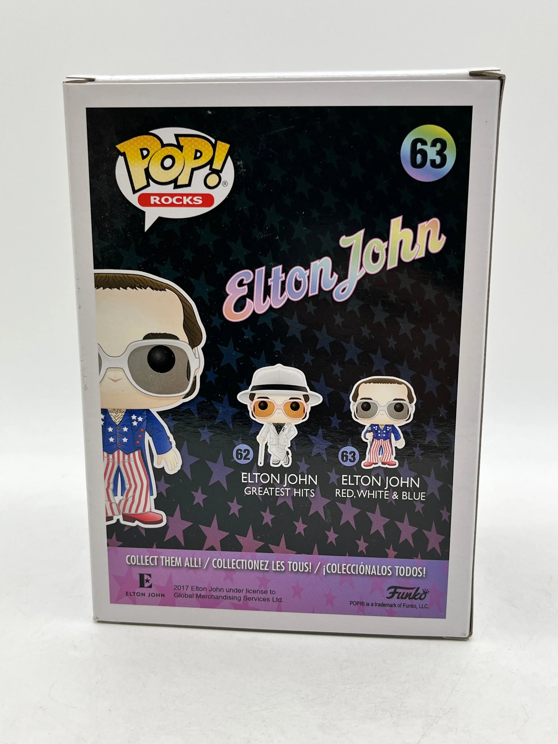Funko POP! Rocks - Elton John - Elton John Red, White & Blue #63 - Vinyl Collectable FRENLY BRICKS - Open 7 Days