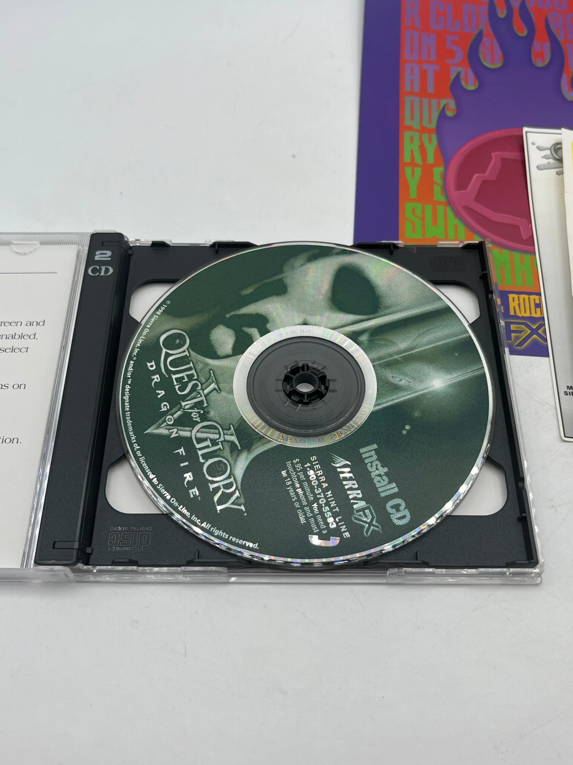 “Quest for Glory V Dragon Fire” from Sierra for both PC/MAC Big Box Game 1998 FRENLY BRICKS - Open 7 Days