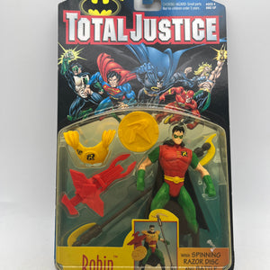 Total Justice Robin With Razor Disc & Battle Staff DC Action Figure 1996 FRENLY BRICKS - Open 7 Days
