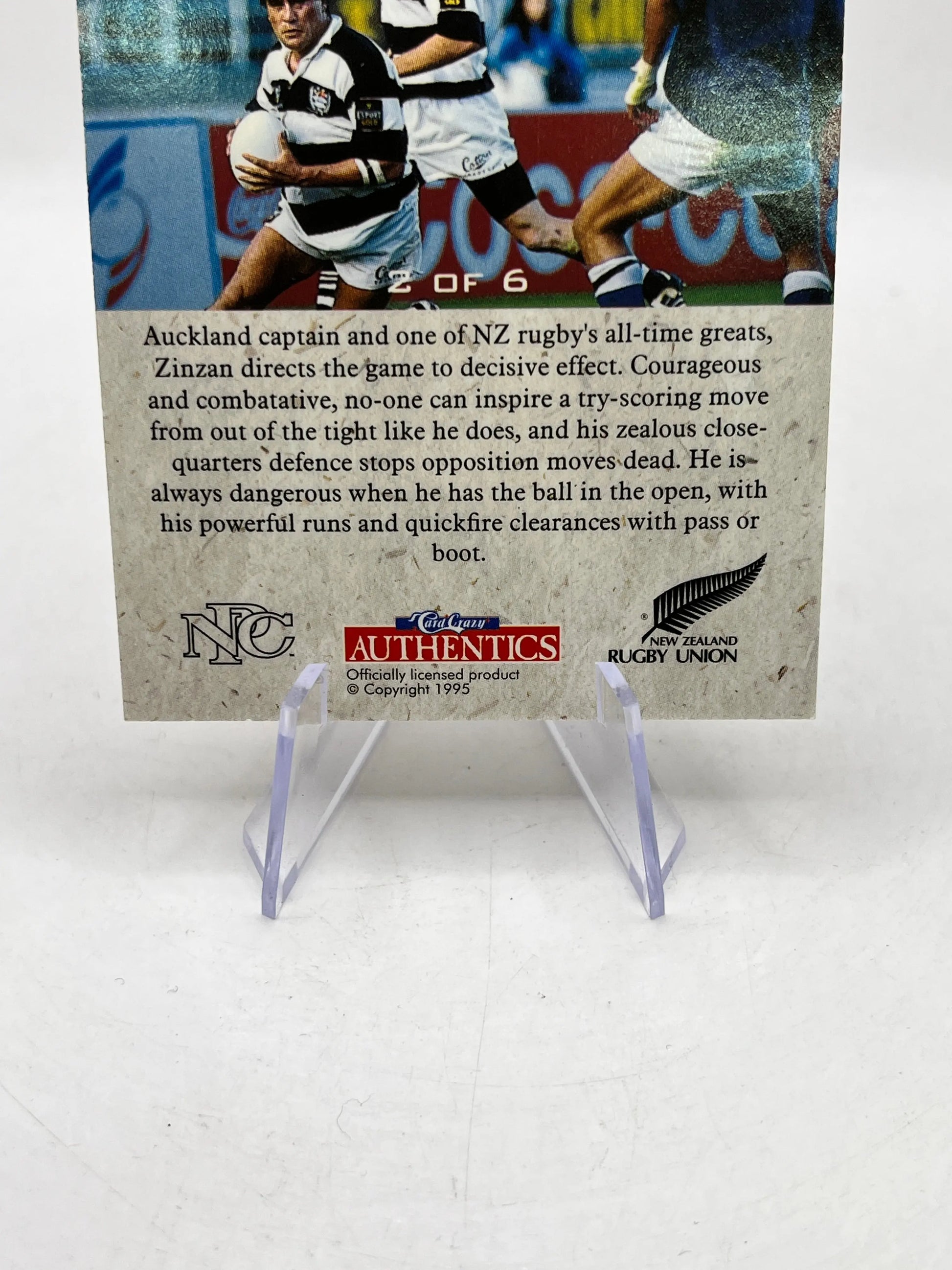 Zinzan Brooke - Supercharged - NZ Rugby Union - Card Crazy Authentics FRENLY BRICKS - Open 7 Days