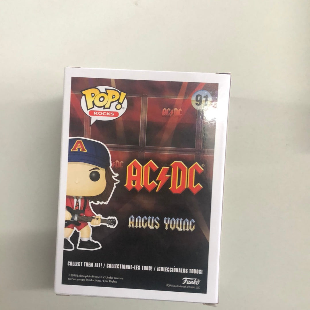 Funko POP #91 Angus Young (Red Jacket) ACDC Rare - Exclusive FRENLY BRICKS - Open 7 Days