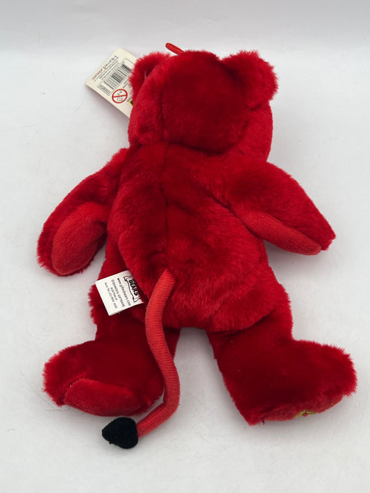 Gifted Bears Beanie Plush Teddy “Naughty Boy” Skansen Bean Bag Toy Red 26cm FRENLY BRICKS - Open 7 Days