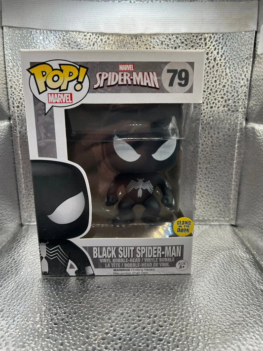 Funko Pop Vinyl #79 Black Suit Spider-Man FRENLY BRICKS - Open 7 Days