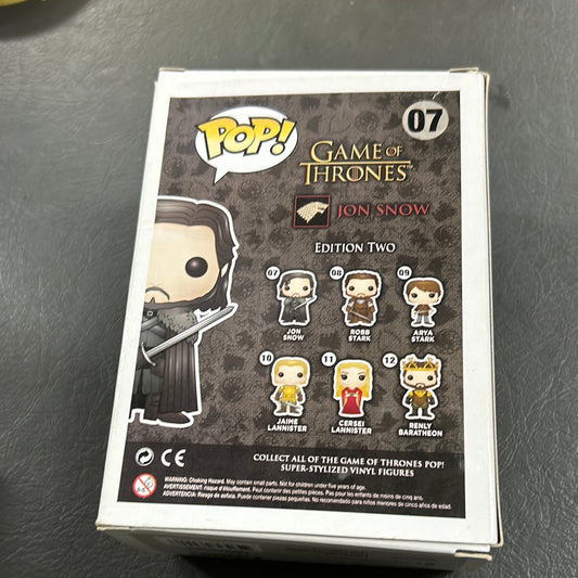 Game of Thrones : JON SNOW #07 Pop Vinyl Funko FRENLY BRICKS - Open 7 Days