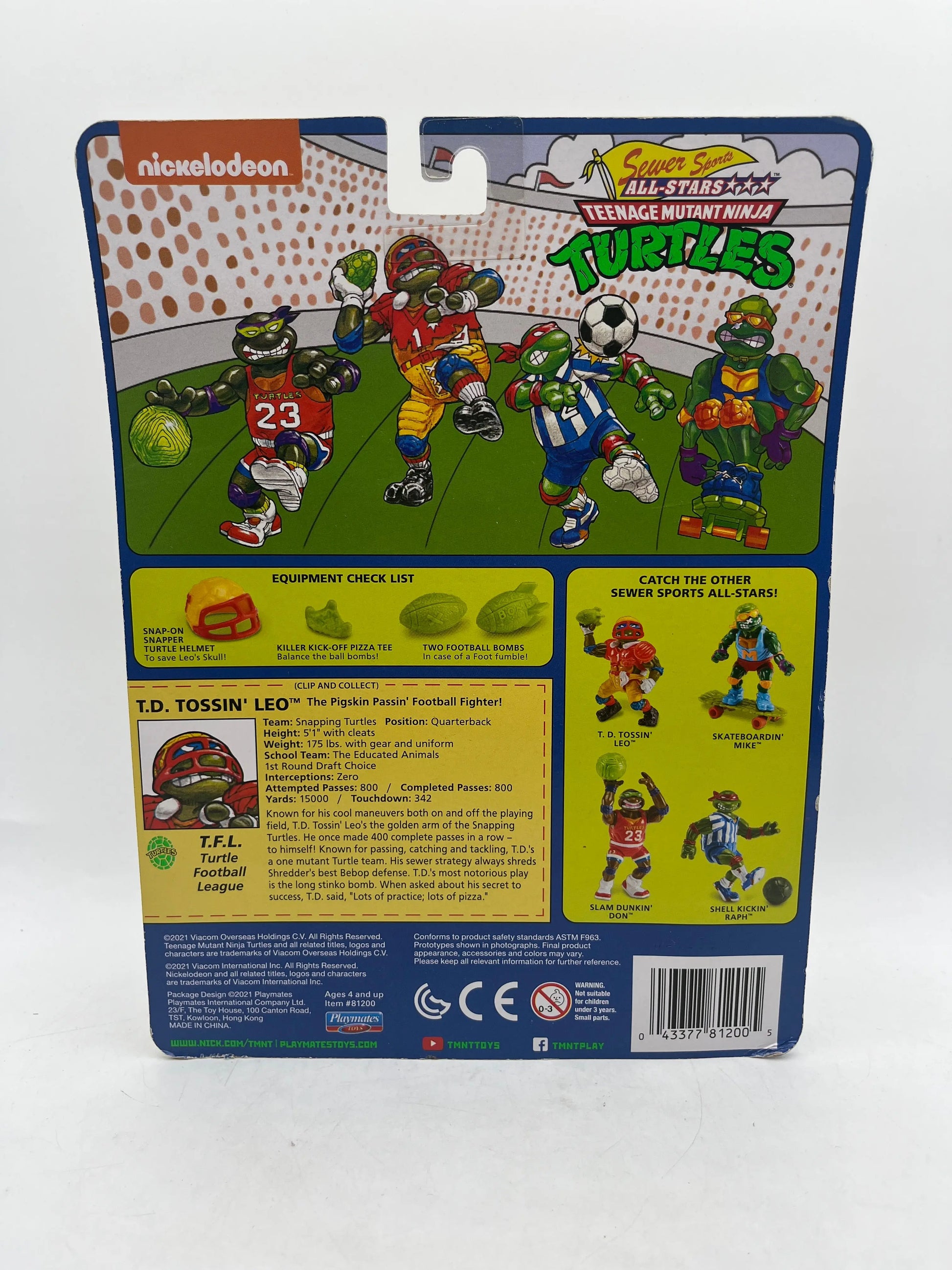 Playmates Toys Teenage Mutant Ninja Turtles - Sewer Sports Leonardo FRENLY BRICKS - Open 7 Days