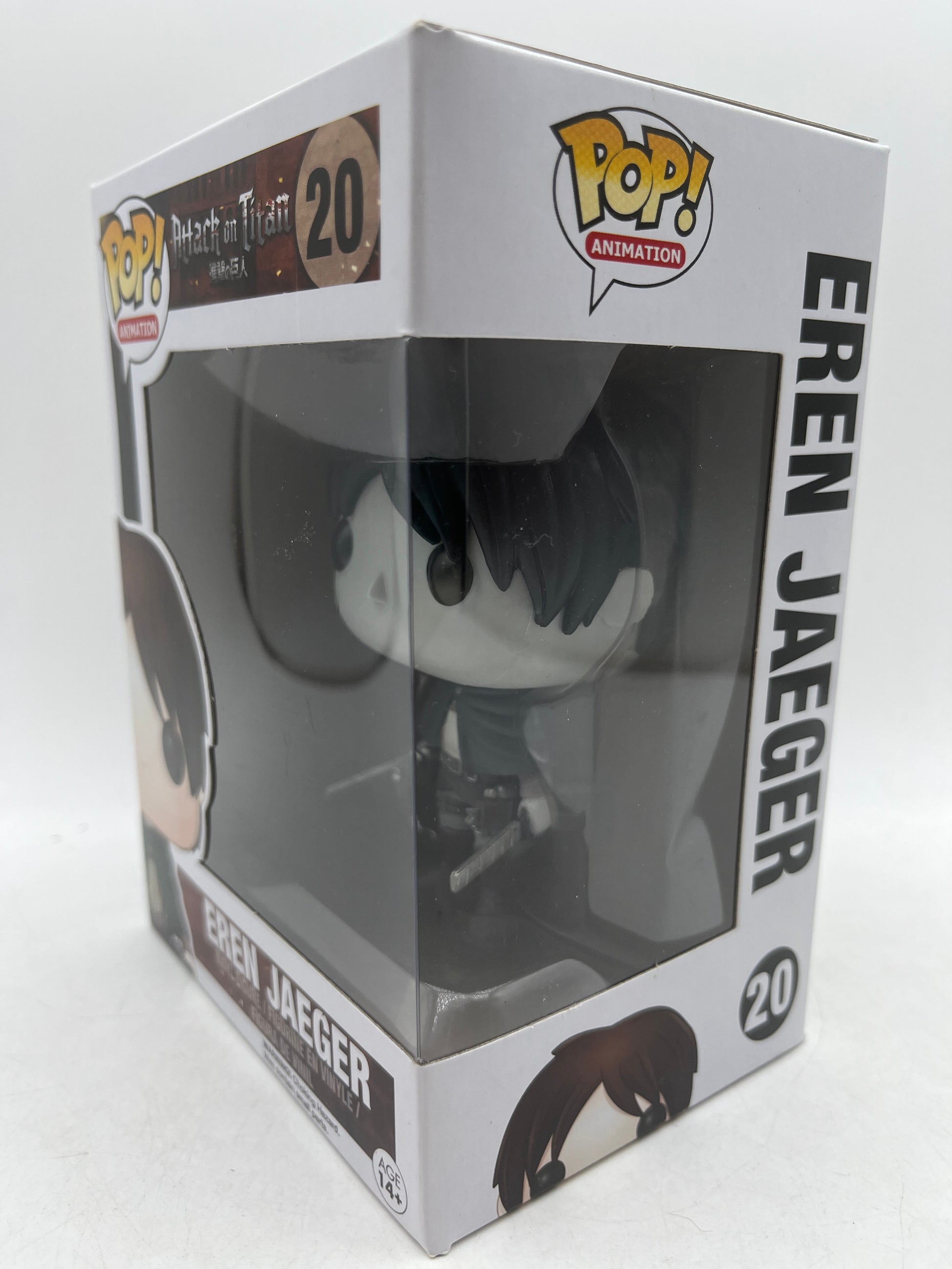 Funko Pop Anime Attack on Titan Eren Jaeger #20 Black & White Vinyl Figure image 2