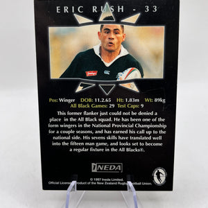 Eric Rush Autographed - All Blacks 1997 NZ Rugby Union - 1Neda FRENLY BRICKS - Open 7 Days