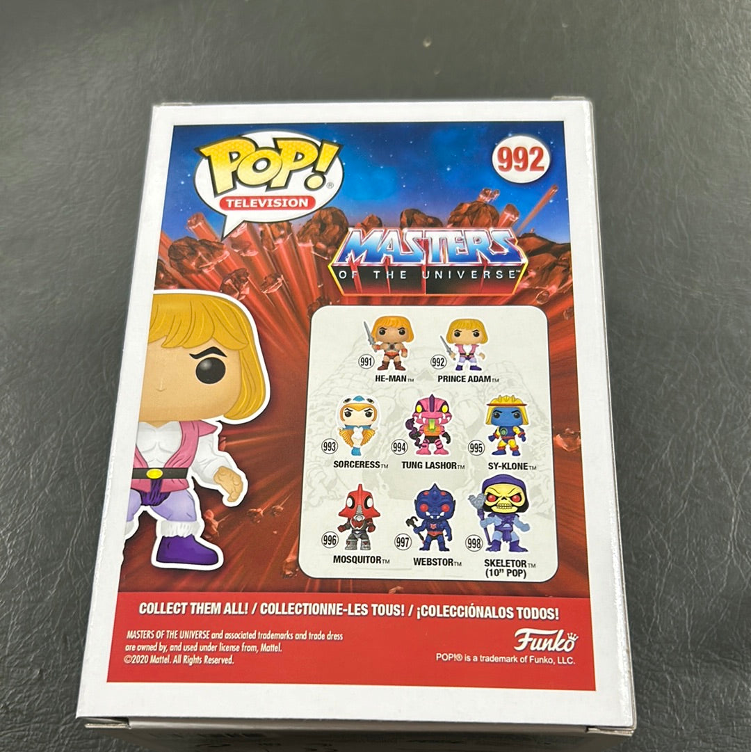 Pop Vinyl Masters of the Universe 992 prince Adam FRENLY BRICKS - Open 7 Days