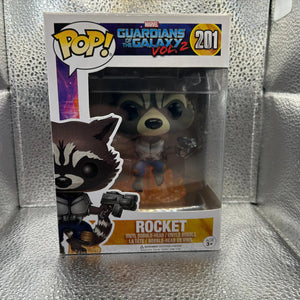 Funko Pop Vinyl Marvel # 201 Rocket FRENLY BRICKS - Open 7 Days