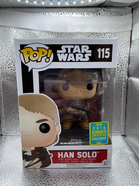 Star Wars Pop Han Solo 2016 Summer Convention Exclusive Pop! Vinyl  115 FRENLY BRICKS - Open 7 Days