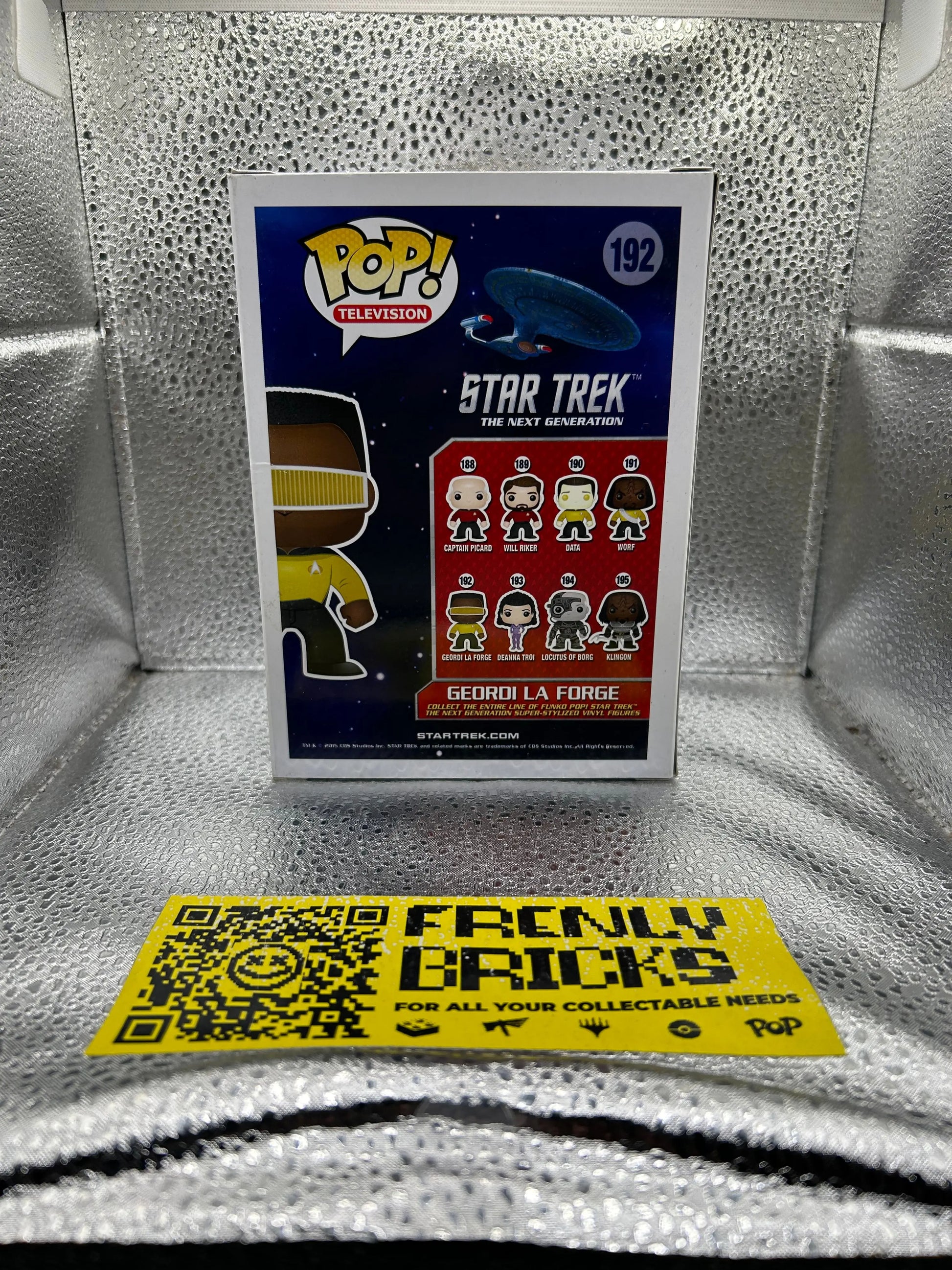 Pop Vinyl 192 Star trek #192 Geordi La Forge FRENLY BRICKS - Open 7 Days