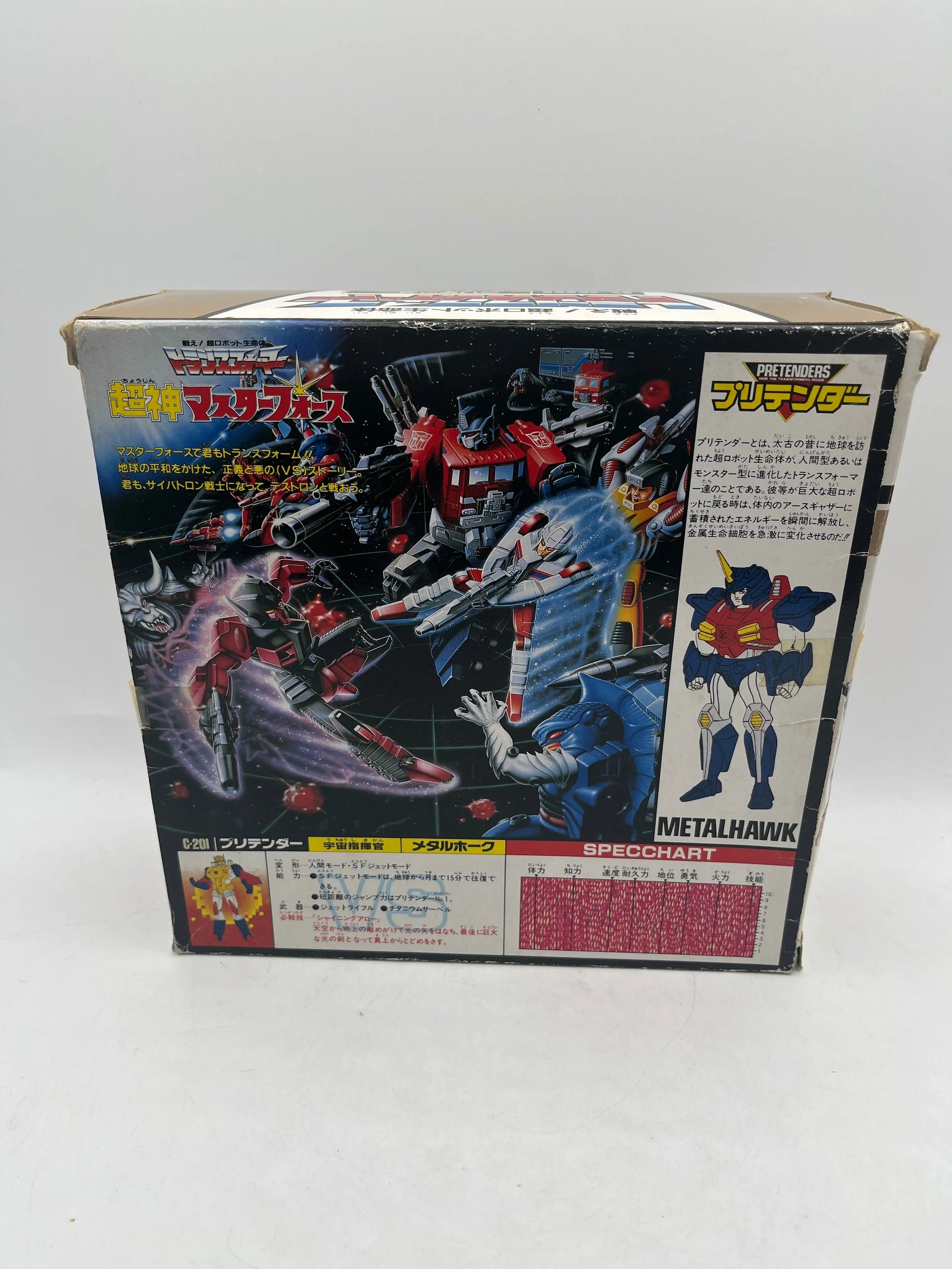 Takara Transformers C-201 Super-God Masterforce  G1 Pretender “Metalhawk” FRENLY BRICKS - Open 7 Days