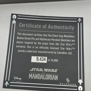 Star Wars The Mandalorian Jewelry Set Limited Exclusive Edition Beskar FRENLY BRICKS - Open 7 Days