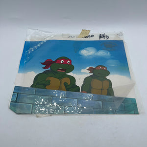 1987 Animation’s Production Cel - TMNT - “Raphael & Michelangelo” Hand Painted FRENLY BRICKS - Open 7 Days