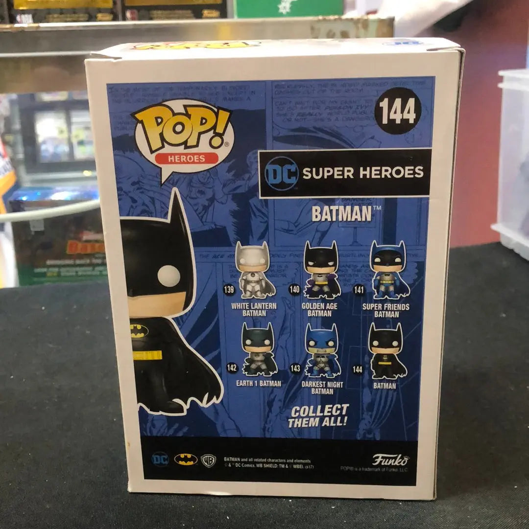 Batman Pop #144 Black Chrome - DC Super Heroes Funko Pop! Vinyl 2017 Fall Con FRENLY BRICKS - Open 7 Days