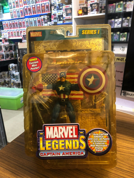 2002 Marvel Legends Captain America Series 1 Toy Biz Action Figure! (Brand New) FRENLY BRICKS - Open 7 Days