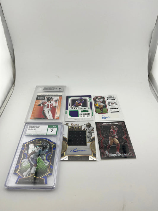 NFL Player Card Lot #6 Graded/Numbered/Autographed FRENLY BRICKS - Open 7 Days