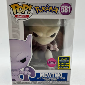 Funko POP! Games Pokémon - Mewtwo #581 - Flocked - 2020 Exclusive FRENLY BRICKS - Open 7 Days