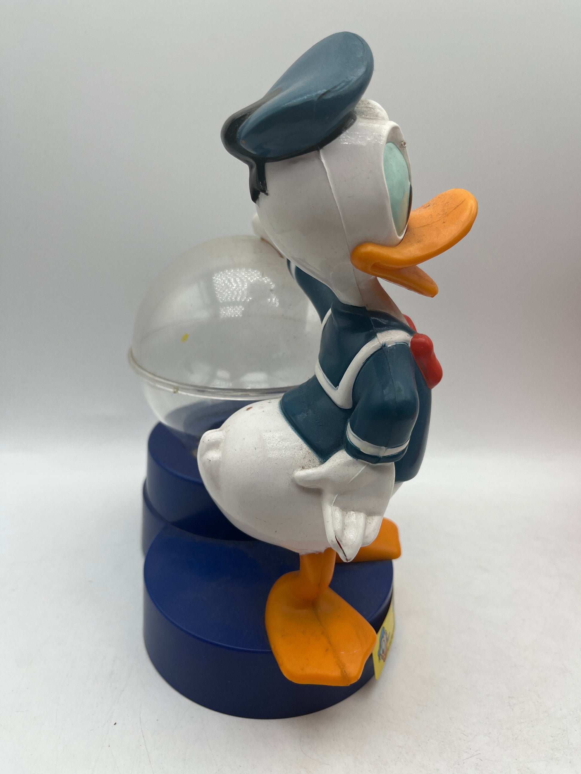 Rare Vintage 1988 Disney Donald Duck Gumball Machine Coin Bank Superior FRENLY BRICKS - Open 7 Days
