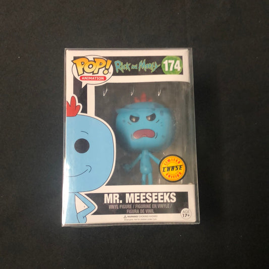 Funko Pop! Animation: Rick & Morty #174 Mr. Meeseeks Vinyl Action Figure CHASE EDITION FRENLY BRICKS - Open 7 Days