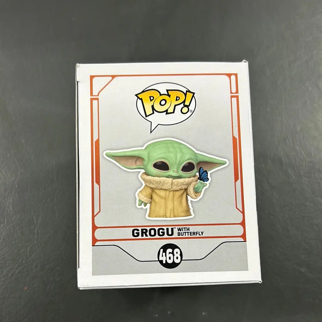 Grogu with Butterfly #468 ~ Star Wars: The Mandalorian ~ Funko Pop Vinyl FRENLY BRICKS - Open 7 Days