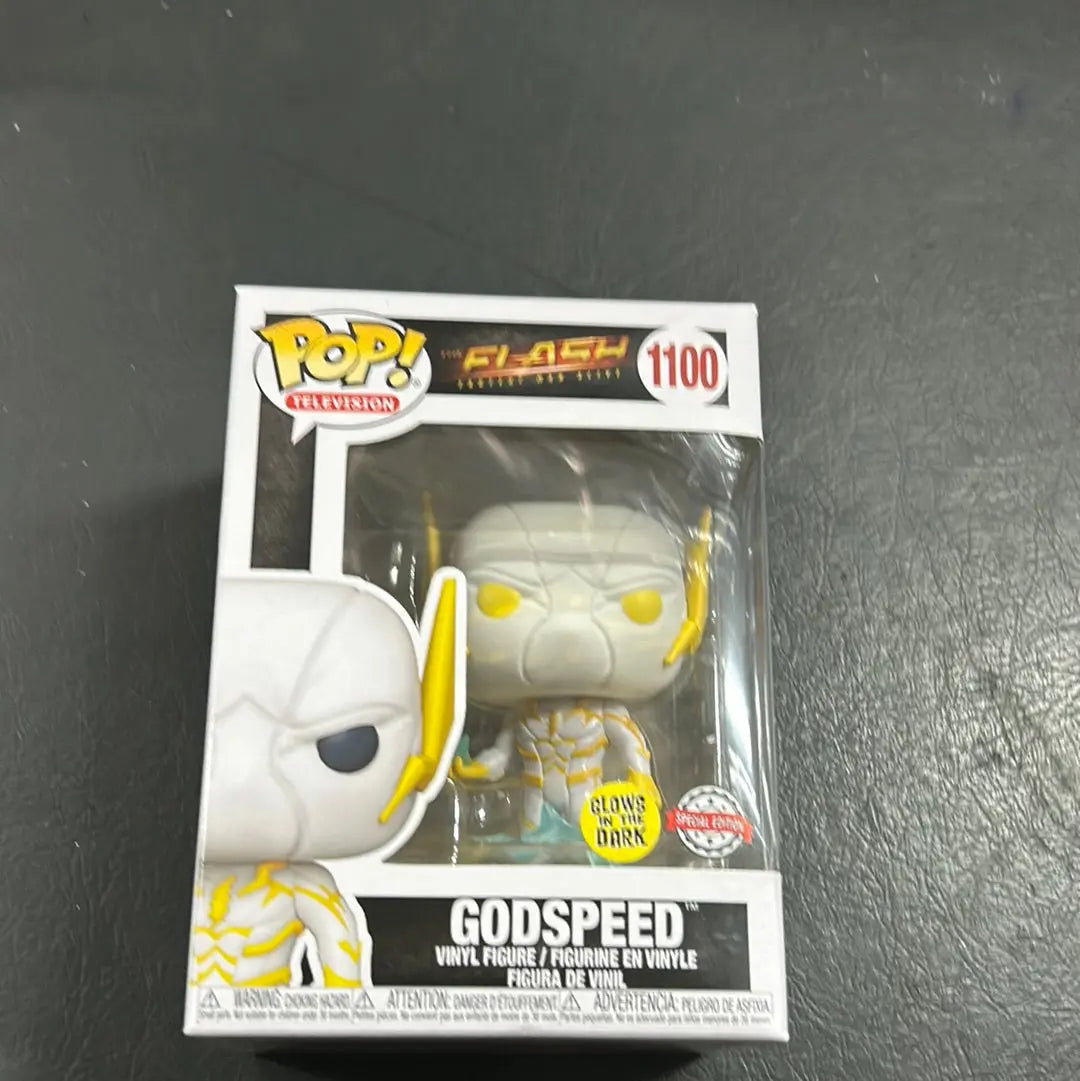 Funko POP! Television The Flash Godspeed #1100 [Glows in the Dark] Exclusive FRENLY BRICKS - Open 7 Days