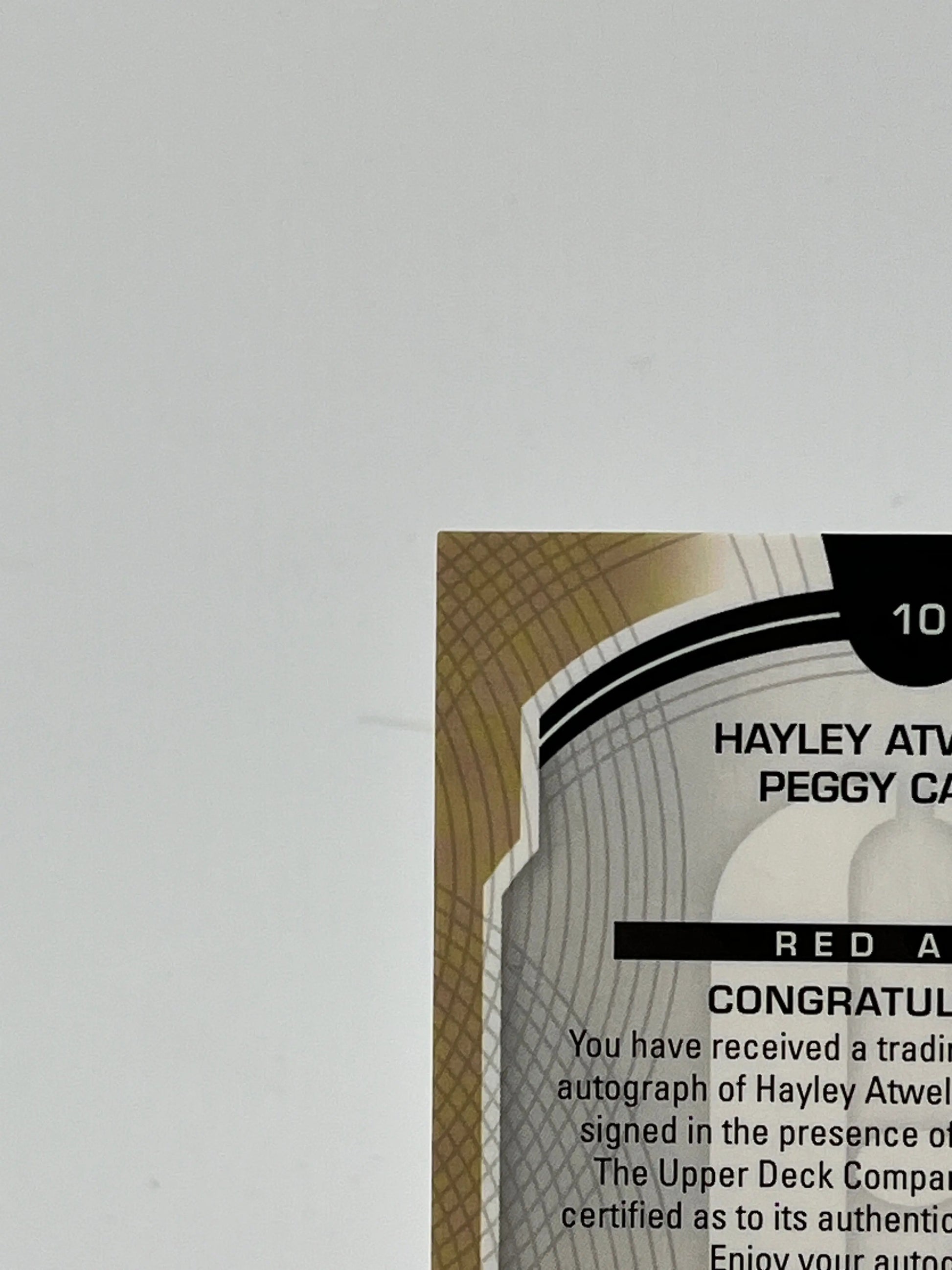 Upper Deck Marvel Infinity Saga - Allure Red Auto Hayley Atwell as Peggy Carter FRENLY BRICKS - Open 7 Days